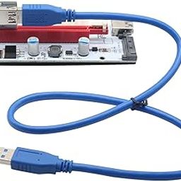 CALANDIS™ PCI-E Riser Card 008s 4Pin SATA 6PIN 1x to 16x Adapter Card USB3.0 Extender | Other Computer Cables | Computer Cables & Connectors-image-40