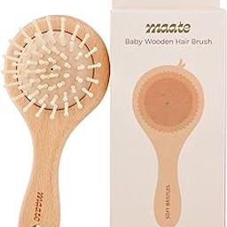 Maate Baby wooden comb (pack of 1) | wooden comb | made with beech wood | natural wooden hair brush | perfect baby grooming kit | hair comb-10
