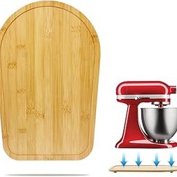 Bamboo Mixer Slider Mat for Tilt Head Kitchen Aid 4.5-5 Qt Stand Mixer, Appliance sliding mat for kitchenaid Artisan 4.5-5 Qt, Kitchen Countertop Storage Accessories Mixer Moving Tray attachments-25