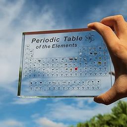 BEWITU Periodic Table With Real Elements Inside, Acrylic 3D Chemistry Gifts for Kids Adults Teacher With Flannel Bag-26