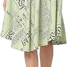 Printed Floral Print Polycrepe Knee Length Skirt-image-30
