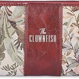 Aria Collection Tapestry Fabric & Faux Leather Zip Around Style Womens Wallet Clutch Ladies Purse with Card Holders (Beige)-image-89