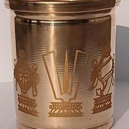 Copper Kubera Kuncham | Lakshmi Kuber Kuncham | Shanku Chakra Namam Glass and Udharini for Puja & Health Benefits | Lifetime Durability | Easy to Clean (Big 3 Inch, 9 cm, 250ml)-image-31