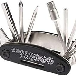 ROFORUF 16-in-1 BIKE MULTI-TOOL socket spanner allen hex key screwdriver, Multi-functional Mini Repair Folding Tool Set, Chromium-Vanadium Steel-14