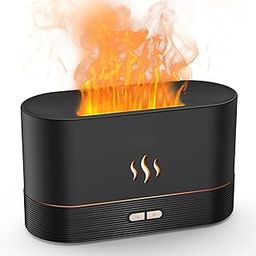 Desidiya Black Cool Mist Diffuser, Flame Design Essential Oil Diffuser with LED Night Light for Car, Office, Home, Bedroom, One Click Aroma Therapy Humidifier for Plant and Baby Nursery-image-35