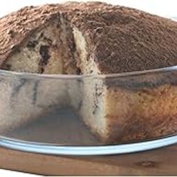 Borosil 1.2 L Baking & Serving Round Shape Cake Dish with Handle | Borosilicate Glass Bakeware and Serveware Casserole Dish Tray | Microwave, Oven & Dishwasher Safe Bowl | Transparent Container-image-36