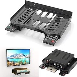 Amazon Set top Box Stand | WiFi Router Holder Wall Shelves | Wall Mount Plastic Unbreakable Set Top Box Stand Wall Mount Shelf, DVD DTH Wall Holder, Wi-Fi Router, Wall Shelf (Pack of 1)-0