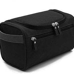 ERHETUS Multipurpose Large Cosmetic Bag For Women | Makeup Pouch For Travel | Toiletry Bags With Hook For Hanging | Waterproof Grooming Kit Storage Pouches For Men (Black), 14 Cm-image-5
