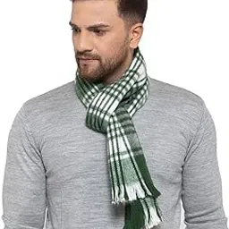 513 Men Acrylic Woolen Color Block Casual Warm Winter Wear Muffler Scarf Stole,MEN129_P-picture-6
