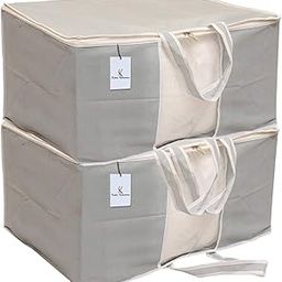 Kuber Industries Non Woven Front Handle Rectangular Underbed Storage Organiser (Grey, XL) - 2 Pieces-picture-12