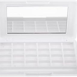24Grids Empty Makeup Palette Eyeshadow/Lip Gloss DIY Case with Mirror White-18