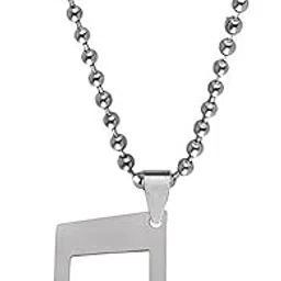 m men style Music Symbol Treble Clef Orchestras Note Charm Musician Gift Silver Stainless Steel Pendant Necklace Chain For Men And Women-picture-49