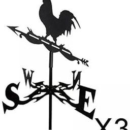 CALANDIS™ 3xRetro Metal Weathervane Weather Vane Wind Direction Indicator Rooster | Weathervanes | Garden D?©cor | Yard, Garden & Outdoor Living-image-62
