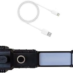 3W LED 1800mAh Battery high Power Flashlight Waterproof Bright Torchlight(Black)-image-95