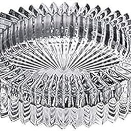 ISIPHO 6 Inch Premium Glass Ashtray | Multipurpose Candy Tray & Fruit Bowl | Thick Crystal-Cut Design | Decorative Tabletop Use for Home, Office, Café-image-39