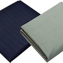 MEN'S Cotton Shirt & Poly-Viscose Trouser Fabric Combo Set-image-53
