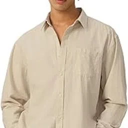 the souled store Men's Cotton Regular Fit Solid Button Down Shirt-picture-25