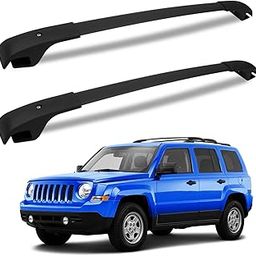 FengYu Roof Rack Cross Bars for 2007-2017 Jeep Patriot Aluminum Roof Rails Crossbars Cargo Bars Canoe Bike Kayak Car Snowboard Luggage Racks Carrier.-image-79