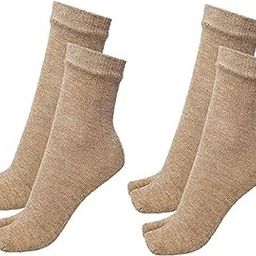 Warm Winter Woollen Thumb Socks for Women Ladies Sweet Girl Skin Coloured Socks - Pack of-image-10