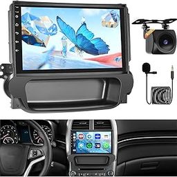 Roinvou 8 Cores 6+128G Android Radio Upgrade for Chevy Malibu 2011-2014, 9'' HD Touchscreen with Wireless CarPlay Android Auto GPS Navigation WiFi Backup Camera Mirror Link Bluetooth Mic FM RDS-27