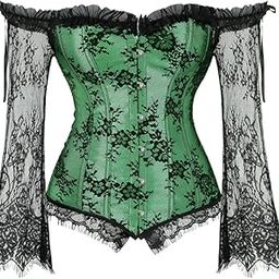 Corset Bustier Top for Women with tage Style Victorian Retro Burlesque Lace up Vest Fashion White Black-image-36