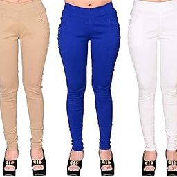 Lycra Stretchable Jeggings for Women(Pack of 3)-image-60