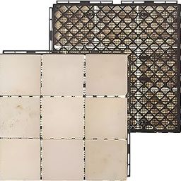 Plantex Stone Deck Tiles for Garden/Terrace/Patio/Outdoor with Interlocking Installation - Waterproof Flooring - Pack of 1 (Ivory, 12x12 Inch)-image-5