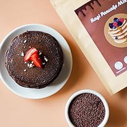 Nutrimum Ragi Pancake Mix – Sprouted Wheat & Ragi with Almonds, Dates & Cocoa | Toddler Breakfast Mix (1+ Year) | No Sugar, Salt or Preservatives | 200 g-image-46