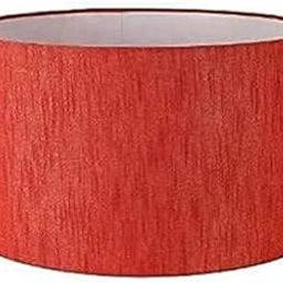 Global handicrafts Lamp Shades Cotton Fabric Modern Design 12" Inches | Burlap Crafts Table And Floor Lamps Only Shades Without Lamp (Red)-image-9