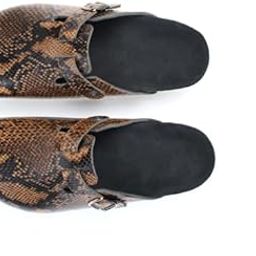Viper Mule for Men | Snake-Inspired Design Slip-On with Cork Footbed | Stylish Suede Leather Sandals | Adjustable Straps | Anti-Slip Sole | Breathable & Odor-Free Comfort | UK5-UK10-image-19