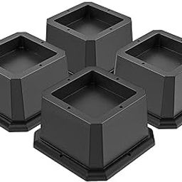 4Pcs Bed Risers for Platform Bed Frame Floor Protector for Table Couch Sofa 6 Inch-image-34