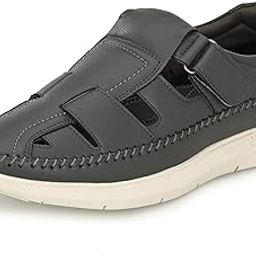 Men's Sandal |Fisherman EVA Sandals with Cushioned Insocks, Hook & Loop Strap | Trendy and Sporty Design, Premium Upper, Closed Sandal - For Spring Summer Travelling, Walking (2879)-image-16