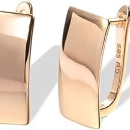 18k Rose Gold Plated Latest Stylish Copper Zircon Earrings for Women and Girls (14469er)-8