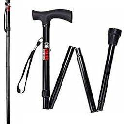 CHEVALIER 4 Fold Folding Walking Stick/Cane for old People Men/Women, Aluminium, Black-picture-7