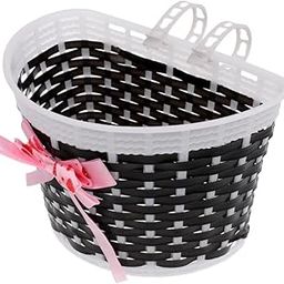 Merishopp Children Kids Girls Bicycle Front Basket Bike Cycle Shopping Holder Black | Sporting Goods | Cycling | Bicycle Accessories | Baskets-image-13