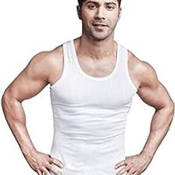 Men's Champion Premium Sleeveless Regular Fit Vest Pack of 5 Pcs (Size-L) (Linning Baniyan), White-image-38