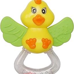 Baby Moo Duck Orange And Yellow Rattle Toy with Teether Safe Baby Toys Rattles for New Born Babies, Toddlers, Infants & Children Age 3 Months and Above - Perfect Early Development and Sensory Play Toy-image-10
