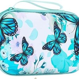 LP Small Hard Shell Carrying Case for My Passport Essential External Hard Drive 1 Pack, Bright Blue Butterfly-image-65