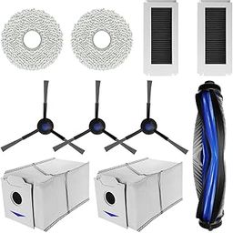 HASTHIP® 10Pcs Replacement Parts for Ecovacs N30 Pro Omni, Spare Accessories with 1 Main Brush, 3 Side Brushes, 2 Mop Cloth, 2 Filters, 2 Cleaning Mop, 2 Dust Bags Cleaning Tools-25
