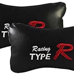 TOUCH OF MODERN� PU Leather Car Headrest Neck Head Pillow Cushion with Adjustable Straps SUV Travel Seat (Black, 2 Pcs) for Renault Triber-13