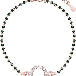 925 Silver Black Beads Mangalsutra Bracelet, Adjustable | Gifts for Women and Girls | With Certificate of Authenticity and 925 Stamp | 6 Months Warranty*-image-59