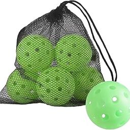 CLUB BOLLYWOOD® 6X Outdoor Pickleball Balls Glow in The Dark 74mm for Practice Outdoor Court Green|Sporting Goods | Tennis & Racquet Sports |Balls|6 Outdoor Pickleball Balls-image-30