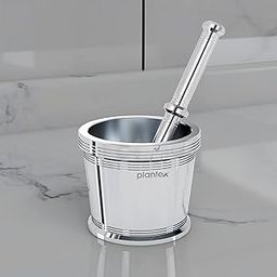 Plantex Heavy Stainless Steel/Mortar & Pestle Set/Spice Mixer/Khalbatta/Khal/Okli for Kitchen - Size 1(Dia: 6.75, H: 5.75 cm)-image-102