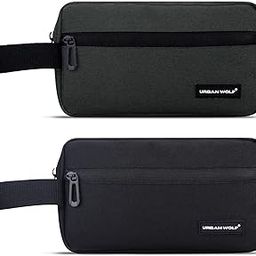 Travel Toiletry Bag for Men and Women Water-Resistant Shaving Kit/Bag for Toiletry Accessories, Hanging Dopp Kit, Cosmetics Pouch with Multiple Pockets (Charcoal and Black), Pack of 2-image-10
