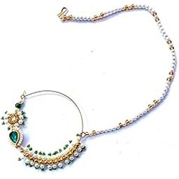 Women Stylish brass gold plated nathiya RJ486-picture-12