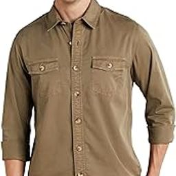 Symbol Premium Men's Casual Washed Cotton Twill Shirt (Regular Fit)-picture-14