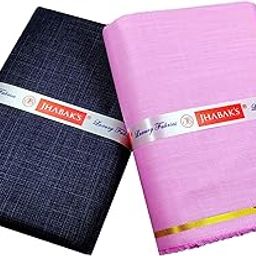 Unstitched Solid Shirt & Trouser Fabric Set For Men Cotton Material 1.60m Shirt Cloth 1.30m Pant Piece (Rose Pink)-image-7