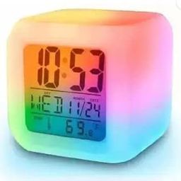 Kadio Plastic Digital White Clock, Pack of One?, 20W x 5H Centimeters-image-11