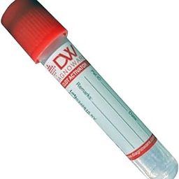 Diagnoware Non Vacuum Blood Collection Tube with Clot Activator, 4ml, Double Cap, Pack of 100-16