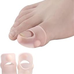Xemz Ingrown Toenail Corrector Sleeves, 4 Pairs Elastic Silicone Correction Tool Thick Paronychia Treatment Big Toe Nail Healing Care Protector for Keep Healthy-image-16